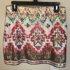 Francesca’s Miami sequined mini skirt
